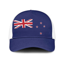 New Zealand Mesh Trucker Cap National Flag Colors LT19 One Size White Blue - Polynesian Pride