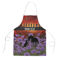 Personalised ANZAC Day Apron Remembering the Animals of War LT19 Purple - Polynesian Pride