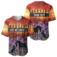 Personalised ANZAC Day Baseball Jersey Remembering the Animals of War LT19 - Polynesian Pride