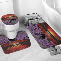 Personalised ANZAC Day Bathroom Set Remembering the Animals of War LT19 Mat Set Only (3 pcs) One Size Purple - Polynesian Pride