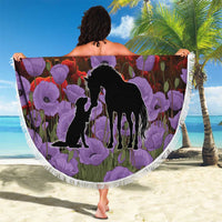 Personalised ANZAC Day Beach Blanket Remembering the Animals of War LT19 - Polynesian Pride
