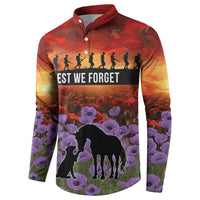 Personalised ANZAC Day Button Sweatshirt Remembering the Animals of War LT19 - Polynesian Pride
