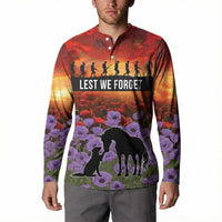 Personalised ANZAC Day Button Sweatshirt Remembering the Animals of War LT19 - Polynesian Pride