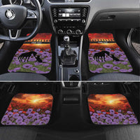 Personalised ANZAC Day Car Mats Remembering the Animals of War LT19 Set 4pcs Purple - Polynesian Pride