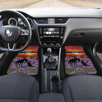 Personalised ANZAC Day Car Mats Remembering the Animals of War LT19 Set 2pcs - Front Purple - Polynesian Pride