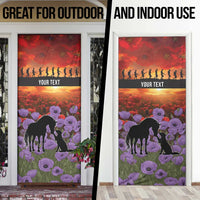 Personalised ANZAC Day Door Cover Remembering the Animals of War LT19 - Polynesian Pride