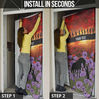 Personalised ANZAC Day Door Cover Remembering the Animals of War LT19 - Polynesian Pride