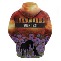 Personalised ANZAC Day Hoodie Remembering the Animals of War LT19 - Polynesian Pride