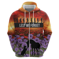 Personalised ANZAC Day Hoodie Remembering the Animals of War LT19 - Polynesian Pride