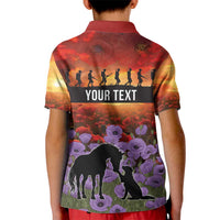 Personalised ANZAC Day Kid Polo Shirt Remembering the Animals of War LT19 - Polynesian Pride