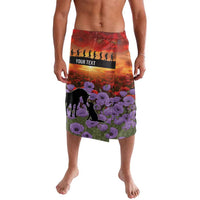 Personalised ANZAC Day Lavalava Remembering the Animals of War LT19 Purple - Polynesian Pride