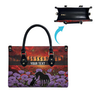 Personalised ANZAC Day Leather Bag Remembering the Animals of War LT19 - Polynesian Pride