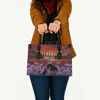 Personalised ANZAC Day Leather Bag Remembering the Animals of War LT19 - Polynesian Pride