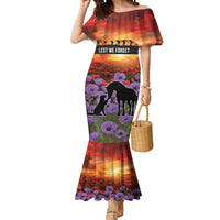 Personalised ANZAC Day Mermaid Dress Remembering the Animals of War LT19 Women Purple - Polynesian Pride