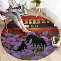 Personalised ANZAC Day Round Carpet Remembering the Animals of War LT19 - Polynesian Pride