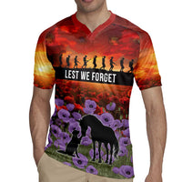 Personalised ANZAC Day Rugby Jersey Remembering the Animals of War LT19 - Polynesian Pride