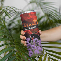 Personalised ANZAC Day Skinny Tumbler Remembering the Animals of War LT19 - Polynesian Pride