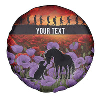 Personalised ANZAC Day Spare Tire Cover Remembering the Animals of War LT19 - Polynesian Pride
