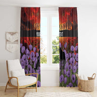 Personalised ANZAC Day Window Curtain Remembering the Animals of War LT19 - Polynesian Pride