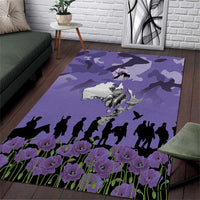 ANZAC Day Area Rug Lest We Forget the Animals Too