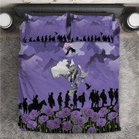 ANZAC Day Bedding Set Lest We Forget the Animals Too LT19 Purple - Polynesian Pride