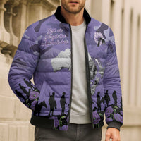 ANZAC Day Bomber Puffer Jacket Lest We Forget the Animals Too LT19 - Polynesian Pride