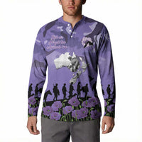 ANZAC Day Button Sweatshirt Lest We Forget the Animals Too LT19 - Polynesian Pride