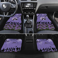 ANZAC Day Car Mats Lest We Forget the Animals Too LT19 Set 4pcs Purple - Polynesian Pride