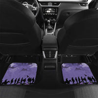 ANZAC Day Car Mats Lest We Forget the Animals Too LT19 Set 2pcs - Back Purple - Polynesian Pride