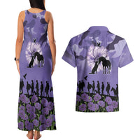 ANZAC Day Couples Matching Tank Maxi Dress and Hawaiian Shirt Lest We Forget the Animals Too