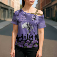 ANZAC Day Cross Shoulder Shirt Lest We Forget the Animals Too LT19 - Polynesian Pride