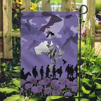 ANZAC Day Garden Flag Lest We Forget the Animals Too LT19 Garden Flag Purple - Polynesian Pride
