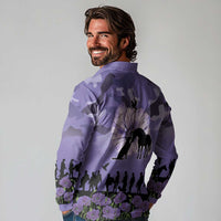 ANZAC Day Long Sleeve Polo Shirt Lest We Forget the Animals Too LT19 - Polynesian Pride