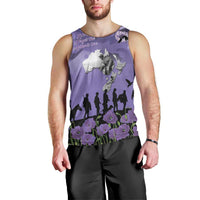 ANZAC Day Men Tank Top Lest We Forget the Animals Too LT19 - Polynesian Pride