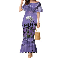 ANZAC Day Mermaid Dress Lest We Forget the Animals Too LT19 Women Purple - Polynesian Pride
