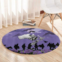 ANZAC Day Round Carpet Lest We Forget the Animals Too LT19 - Polynesian Pride
