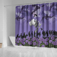 ANZAC Day Shower Curtain Lest We Forget the Animals Too LT19 - Polynesian Pride