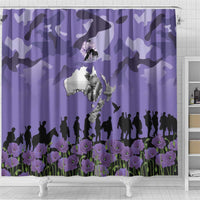 ANZAC Day Shower Curtain Lest We Forget the Animals Too LT19 - Polynesian Pride