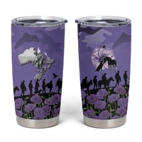 ANZAC Day Tumbler Cup Lest We Forget the Animals Too LT19 Purple - Polynesian Pride