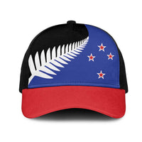 New Zealand Mesh Trucker Cap National Flag Style LT19 One Size Black Blue - Polynesian Pride