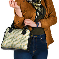 Hawaiian Pikake Maile Lei Shoulder Handbag Tiare Hibiscus Kalo Palapalai Leaf Beige LT19 - Polynesian Pride