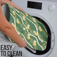 Hawaiian Pikake Maile Lei Bathroom Set Tiare Hibiscus Kalo Palapalai Leaf Green LT19 - Polynesian Pride
