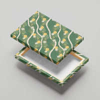 Hawaiian Pikake Maile Lei Canvas Wall Art Tiare Hibiscus Kalo Palapalai Leaf Green LT19 - Polynesian Pride