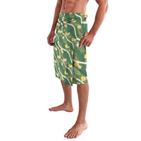 Hawaiian Pikake Maile Lei Lavalava Tiare Hibiscus Kalo Palapalai Leaf Green LT19 - Polynesian Pride