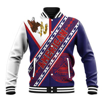 American Samoa Flag Day Baseball Jacket Polynesian Tribal Tattoo Eagle Art LT19 Unisex Navy - Polynesian Pride