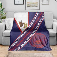 American Samoa Flag Day Blanket Polynesian Tribal Tattoo Eagle Art LT19 - Polynesian Pride