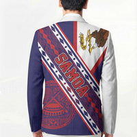 American Samoa Flag Day Blazer Polynesian Tribal Tattoo Eagle Art LT19 - Polynesian Pride