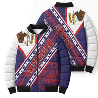 American Samoa Flag Day Bomber Puffer Jacket Polynesian Tribal Tattoo Eagle Art LT19 - Polynesian Pride