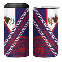 American Samoa Flag Day 4 in 1 Can Cooler Tumbler Polynesian Tribal Tattoo Eagle Art LT19 One Size: 16 oz Navy - Polynesian Pride
