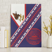 American Samoa Flag Day Canvas Wall Art Polynesian Tribal Tattoo Eagle Art LT19 Without Frame Navy - Polynesian Pride